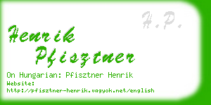 henrik pfisztner business card